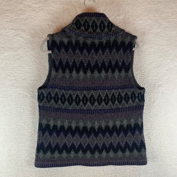 Lauren Ralph Lauren‎ Women's Sleeveless Lambswool Aztec Button Front Vest 8471 - Picture 6 of 8
